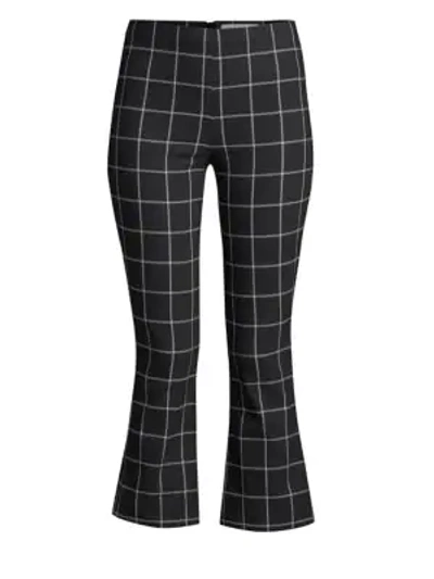 Shop Bailey44 Pirozhki Cropped Plaid Trousers In Black