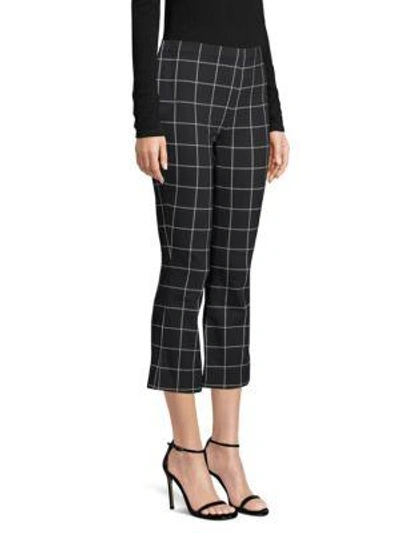 Shop Bailey44 Pirozhki Cropped Plaid Trousers In Black