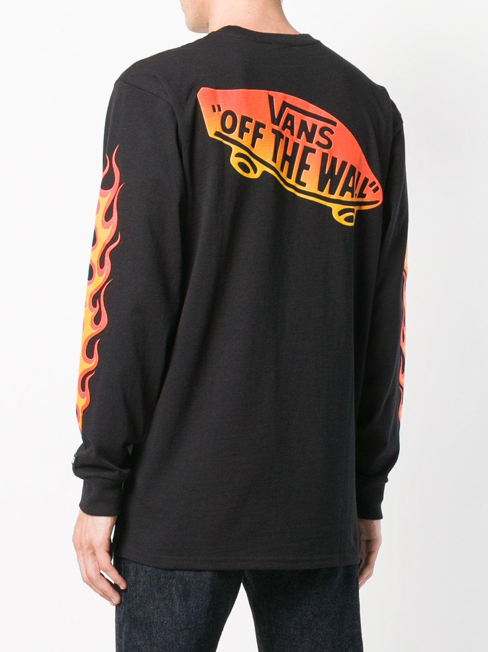 vans flame sweatshirt