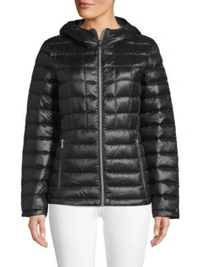Shop Calvin Klein Packable Down Puffer Coat In Black