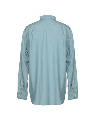 Shop Al Duca D'aosta Solid Color Shirt In Sky Blue