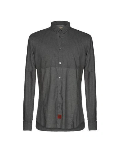 Shop Al Duca D'aosta Solid Color Shirt In Lead