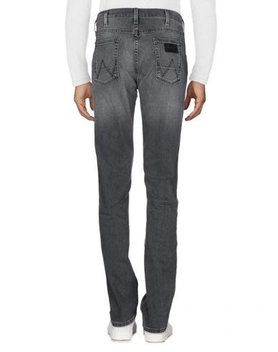 Shop Wrangler Man Jeans Lead Size 33w-34l Cotton, Elastane In Grey