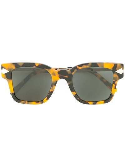 Shop Karen Walker Julius Sunglasses - Yellow In Yellow & Orange