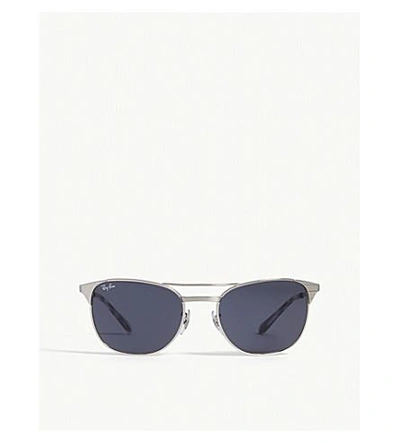 Shop Ray Ban Rb3429 Phantos-frame Sunglasses In Silver