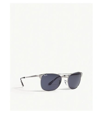 Shop Ray Ban Rb3429 Phantos-frame Sunglasses In Silver