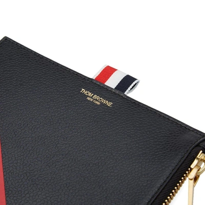 Shop Thom Browne Diagonal Stripe Large Coin Wallet In Black