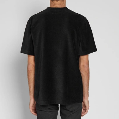 Shop Alexander Wang Velour Rib Knit Tee In Black