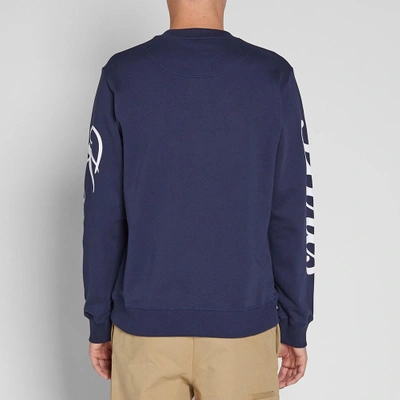 Shop Kenzo Tiger Logo Crew Sweat In Blue