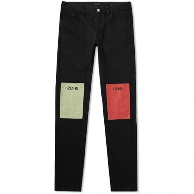 Shop Raf Simons Patch Regular Fit Jean In Black