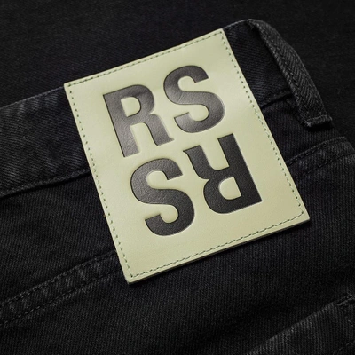 Shop Raf Simons Patch Regular Fit Jean In Black