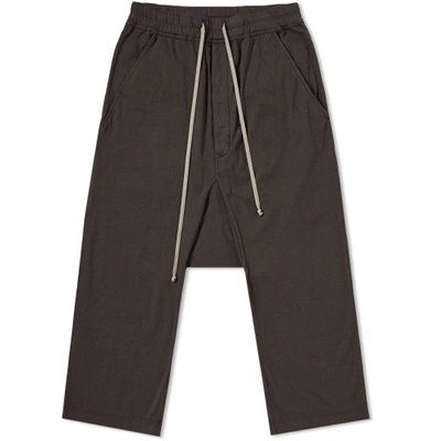 Shop Rick Owens Drkshdw Drawstring Cropped Pant In Brown