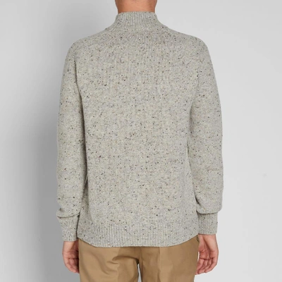 Shop Norse Projects Viggio High Neck Neps Crew Knit In Grey