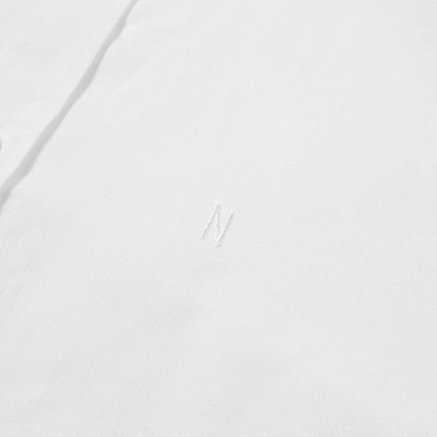 Shop Norse Projects Anton Oxford Logo Shirt In White