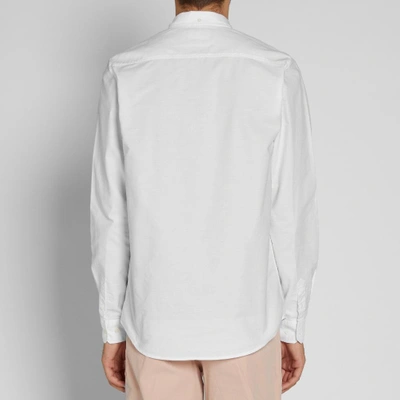 Shop Norse Projects Anton Oxford Logo Shirt In White