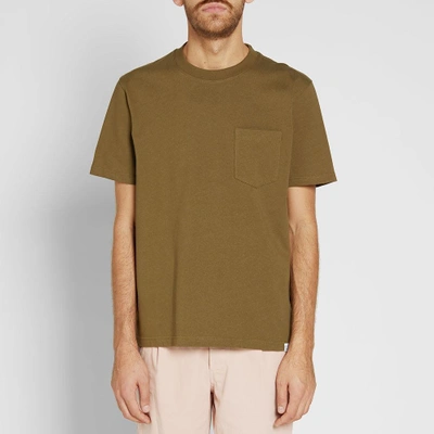 Shop Norse Projects Johannes Pocket Tee In Green