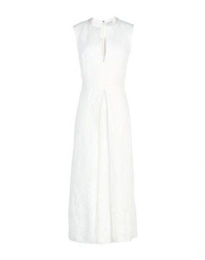 Shop Protagonist 3/4 Length Dresses In Ivory