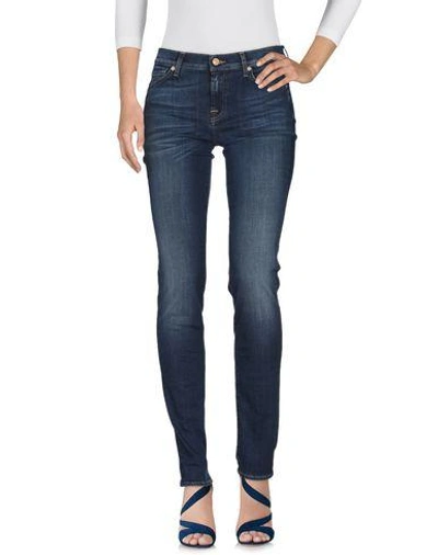 Shop 7 For All Mankind Woman Jeans Blue Size 26 Cotton, Polyester, Lyocell, Elastane