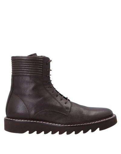 Shop Cesare Paciotti Boots In Dark Brown