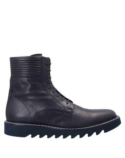 Shop Cesare Paciotti Ankle Boots In Dark Blue