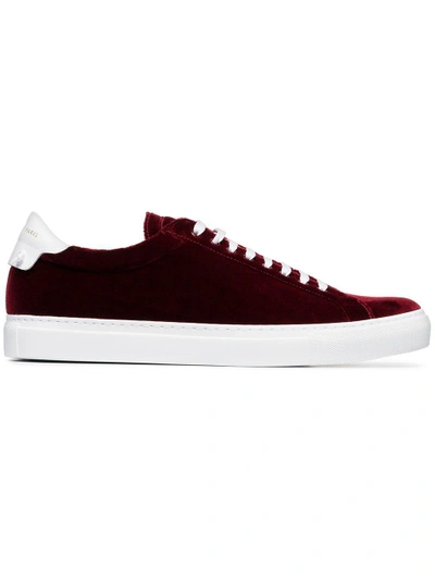 Shop Givenchy Burgundy Urban Street Low-top Sneakers