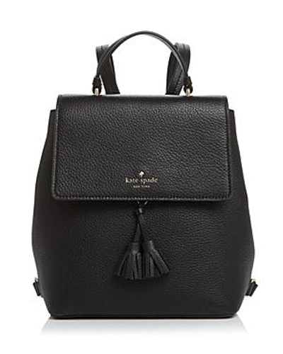 Shop Kate Spade New York Hayes Street Teba Small Leather Backpack In Black/gold