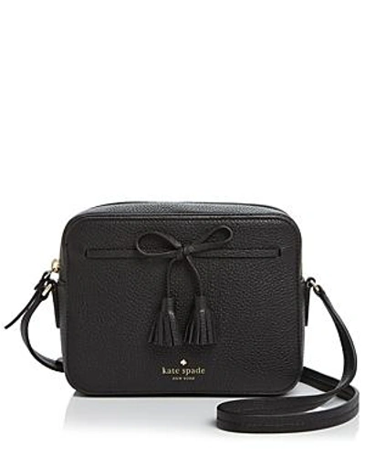 Shop Kate Spade New York Hayes Street Aria Small Leather Crossbody In Black/gold