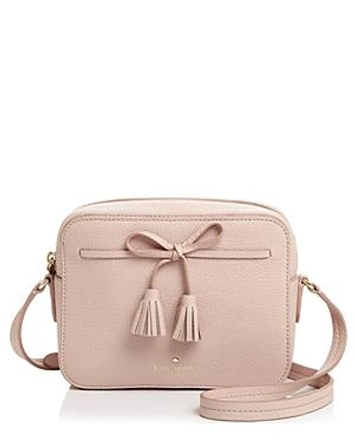 Shop Kate Spade New York Hayes Street Aria Small Leather Crossbody In Warmvellum Pink/gold