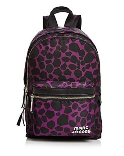 Shop Marc Jacobs Giraffe Medium Backpack In Berry Multi/gold