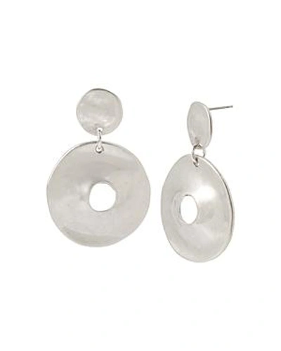 Shop Robert Lee Morris Soho Double Disc Drop Earrings In Silver
