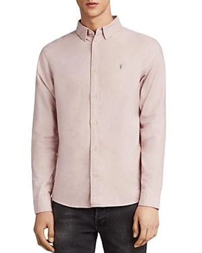 Shop Allsaints Huntingdon Slim Fit Button-down Shirt In Boca Pink