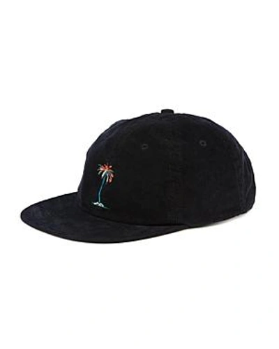 Shop Banks Lei Lei Embroidered Palm Tree Corduroy Cap In Dirty Black