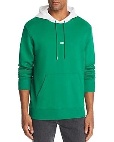 Shop Helmut Lang Taxi Graphic Hooded Sweatshirt In Tokyo / Green