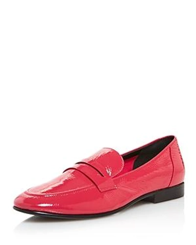 Shop Kate Spade New York Women's Genevieve Almond Toe Patent Leather Loafers In Begonia