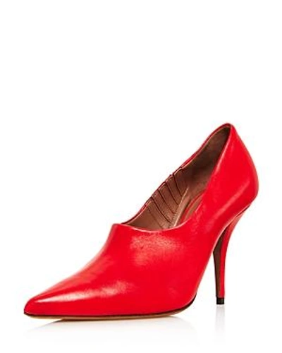 Shop Tabitha Simmons Women's Oona Leather High-heel Pumps In Red