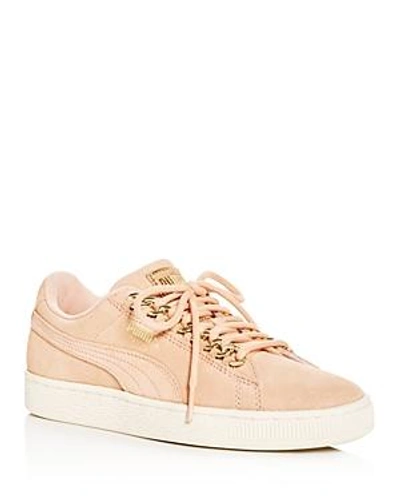Shop Puma Women's Classic X Chain Suede Lace Up Sneakers In Dusty Coral