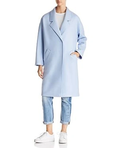 Shop Kendall + Kylie Kendall And Kylie Drop Shoulder Coat In Ice Blue