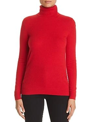 Shop C By Bloomingdale's Cashmere Turtleneck Sweater - 100% Exclusive In Cherry Red