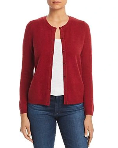 Shop C By Bloomingdale's Crewneck Cashmere Cardigan - 100% Exclusive In Rust
