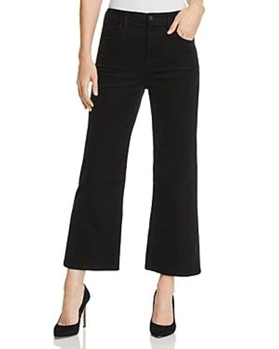 Shop J Brand Joan Corduroy Cropped Wide Leg Jeans In Black