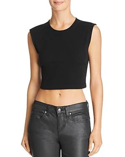 Shop Alexander Wang T Alexanderwang.t Cutout Crop Top In Black