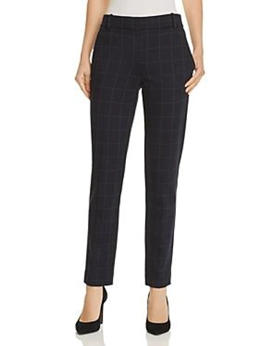 Shop Theory Checkered Straight Leg Pants In Multi
