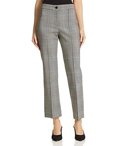 Shop Theory Cardinal Plaid Cropped Pants In Multi
