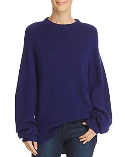 Shop Theory Oversize Cashmere Sweater In Persian Blue