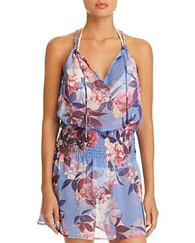 Shop Becca By Rebecca Virtue Orchid Bloom Dress Swim Cover-up In Multi