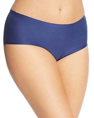 Shop Chantelle Plus Soft Stretch One-size Hipster In Indigo Blue