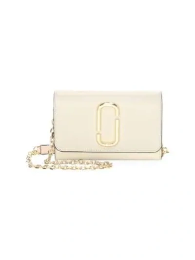 Shop Marc Jacobs Coated Leather Chain Wallet In Dust Multi