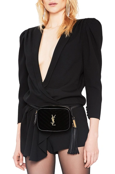 Saint Laurent Lou Belt Bag in Quilted Leather - Black - Women