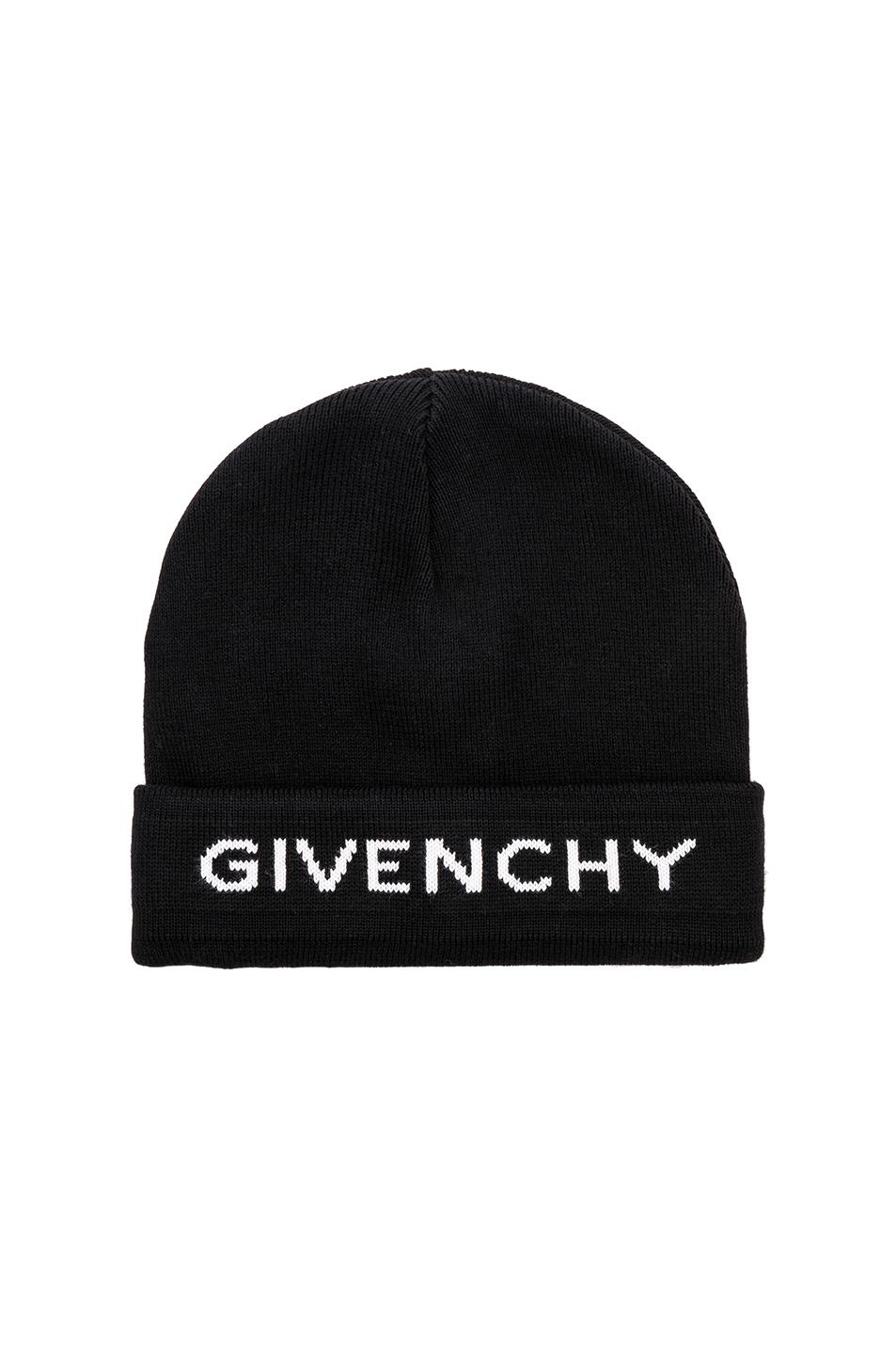 Givenchy Black And White Logo Cashmere And Cotton Beanie | ModeSens