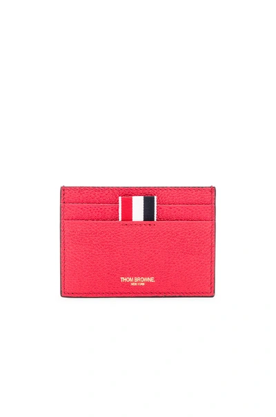 Shop Thom Browne Pebble Grain Card Holder In Blue,red